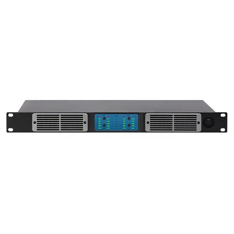 DEKEN DA-41000E High Power 4 Channel 1000W Class D Power Amp 2000W 1U Digital Srereo Professional Audio Power Amplifiers