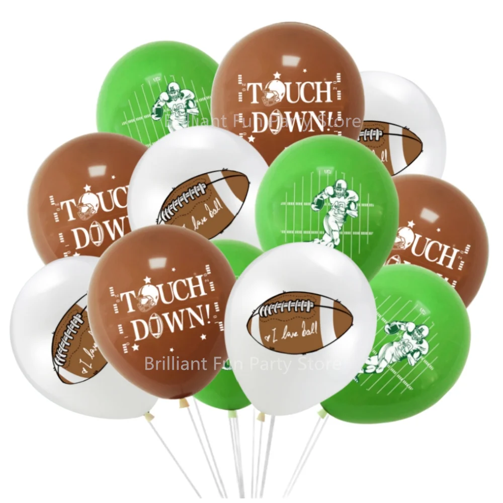 Rugby Latex Balloons for Kids Birthday Party Decorations Helium Balloons Football Sports Day Party Favors Baby Shower Supplies