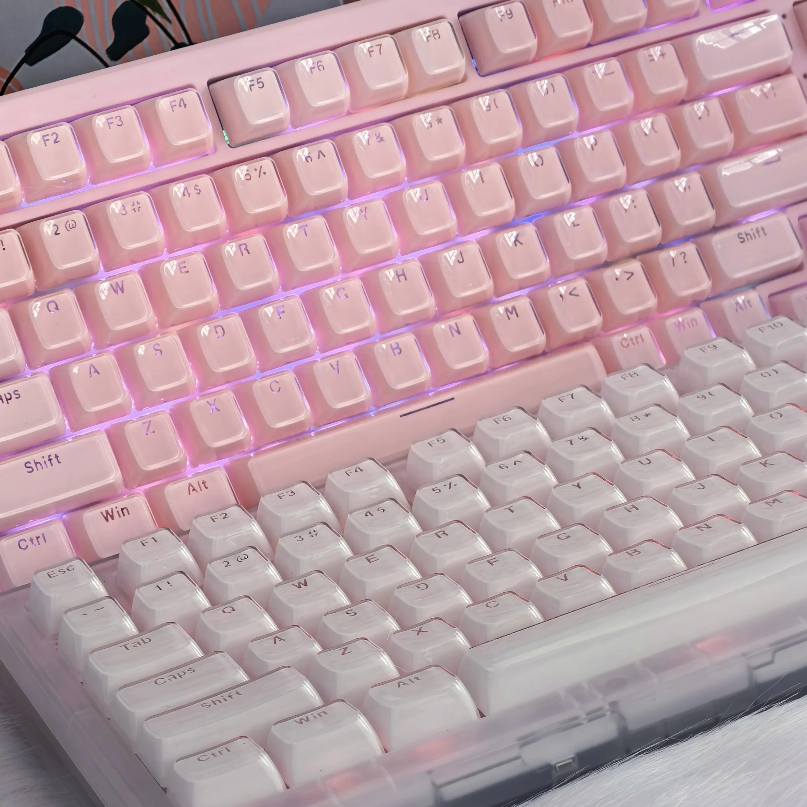 MAIMOOO EVA-02 Russe Keycaps PBT Sublimation Profil XDA recommande DIY Ball Cap DIY Rouge Blanc RU Keycap Pour Clavier Mécanique