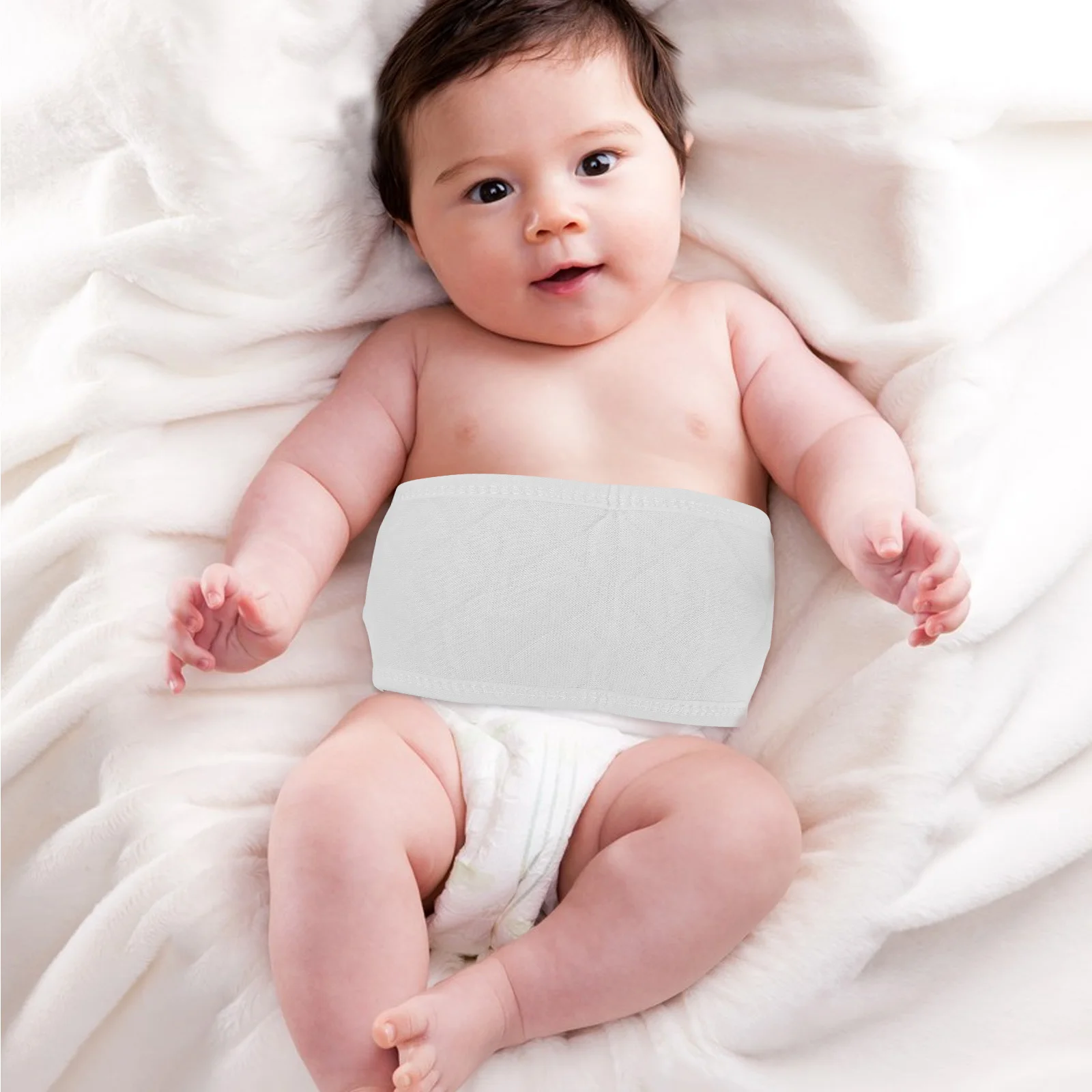 

10 шт. регулируемых дышащих защитных повязок на пупок для новорожденных, многоразовые, моющиеся, для защиты животика младенца