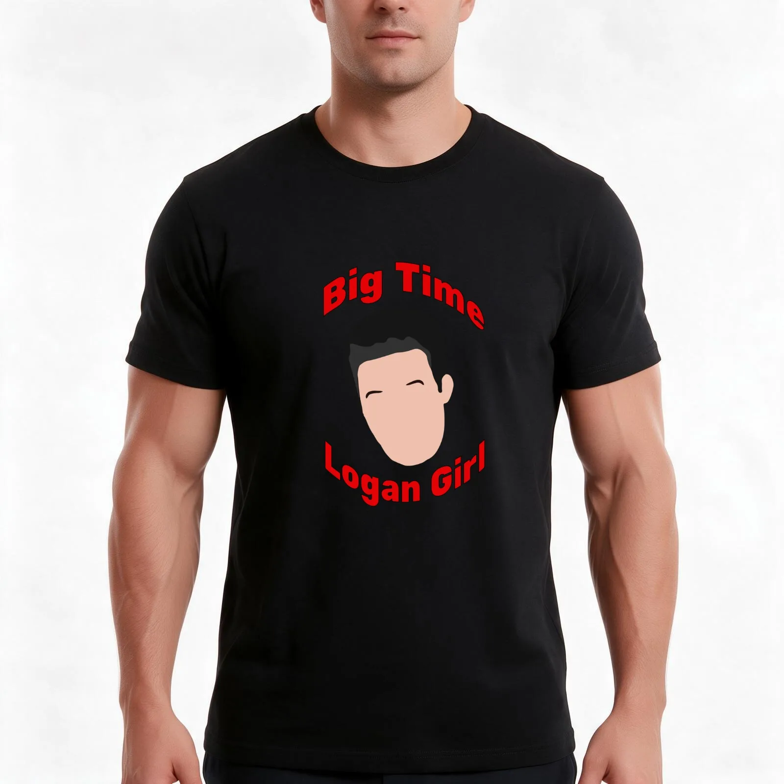 Big Time Rush Logan Girl New T-Shirt Summer Casual Cotton Tee Oversized Streetwear Tops Vintage Graphic Print 100% Cotton