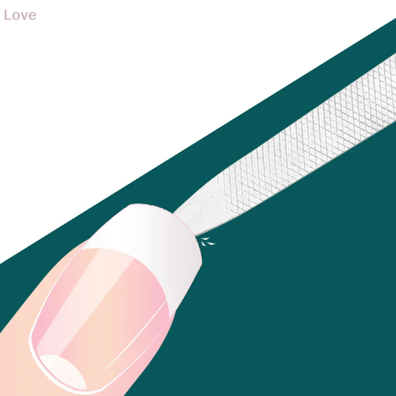 [L&P] 접이식 네일 파일 양면 스테인리스 포켓 사이즈 네일 파일 여행용 휴대용 매니큐어 페디큐어 네일 아트 도구