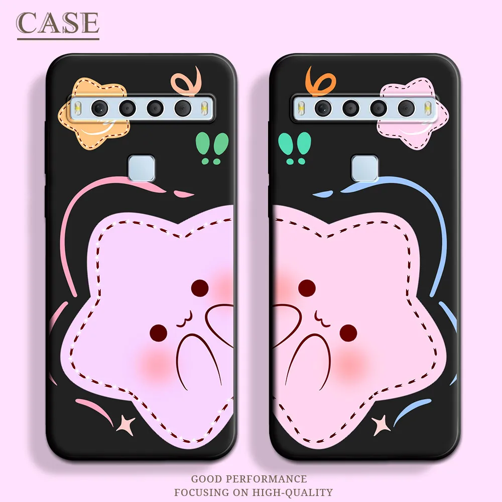 For TCL 10L / tcl 10 Lite Case Butterfly Soft Silicone TPU Cute Cartoon Phone Case For TCL 10 Lite Floral Back Cover Couple Capa