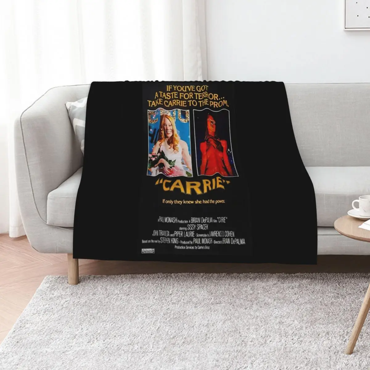 carrie movie (1976) Throw Blanket Flannel Fabric Soft Plush Plaid Nap Shaggy Luxury Designer Camping Blankets