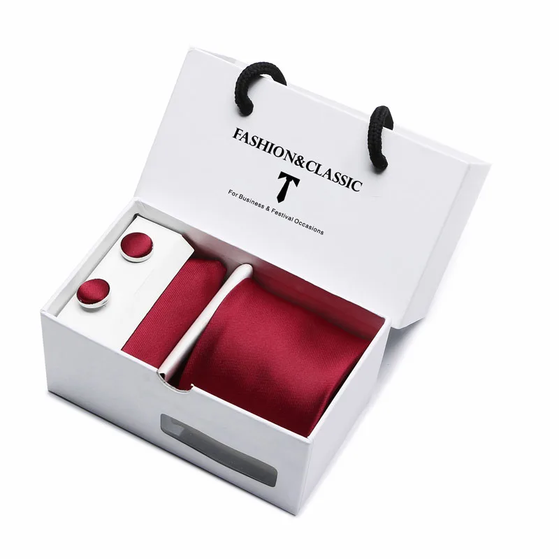 Heißer Verkauf Schwarz Paisley Krawatte Einstecktuch Manschettenknöpfe Set Für Männer Formale Luxus Hochzeit Gravatas In Geschenk Box – Detail 15