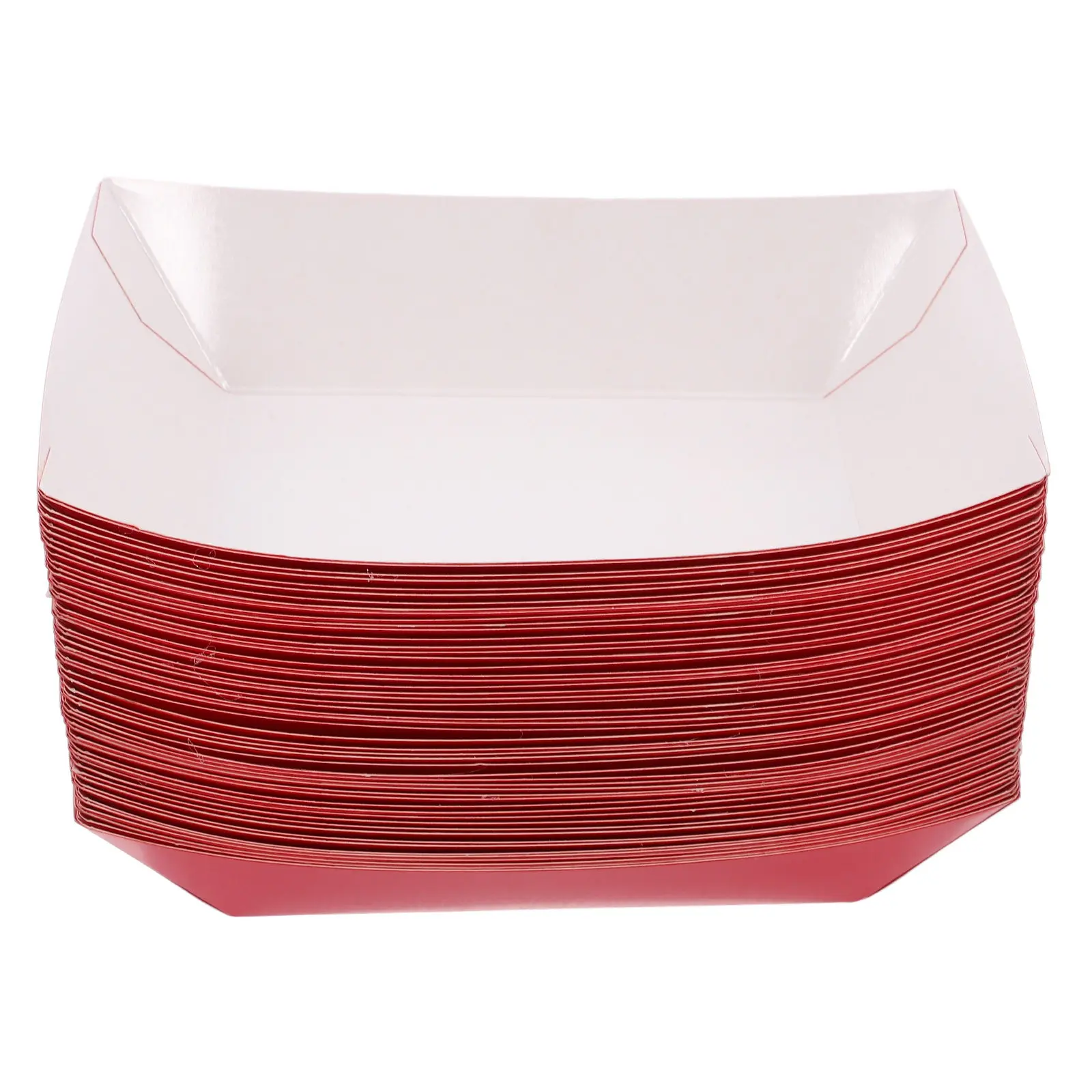 50Pcs Food Boats Disposable Snack Trays for Hot Dogs Popcorn French Fries Party Serving Carnival Food Trays Serving Boats