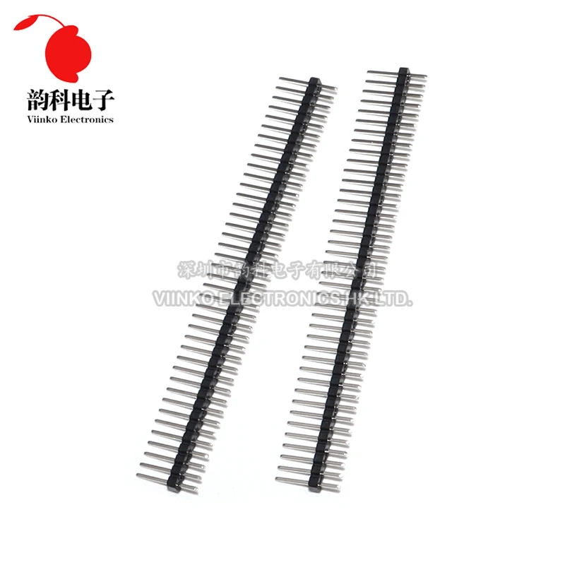 10pcs 1.27mm 40 Pin Male Single Row Pin Header Strip