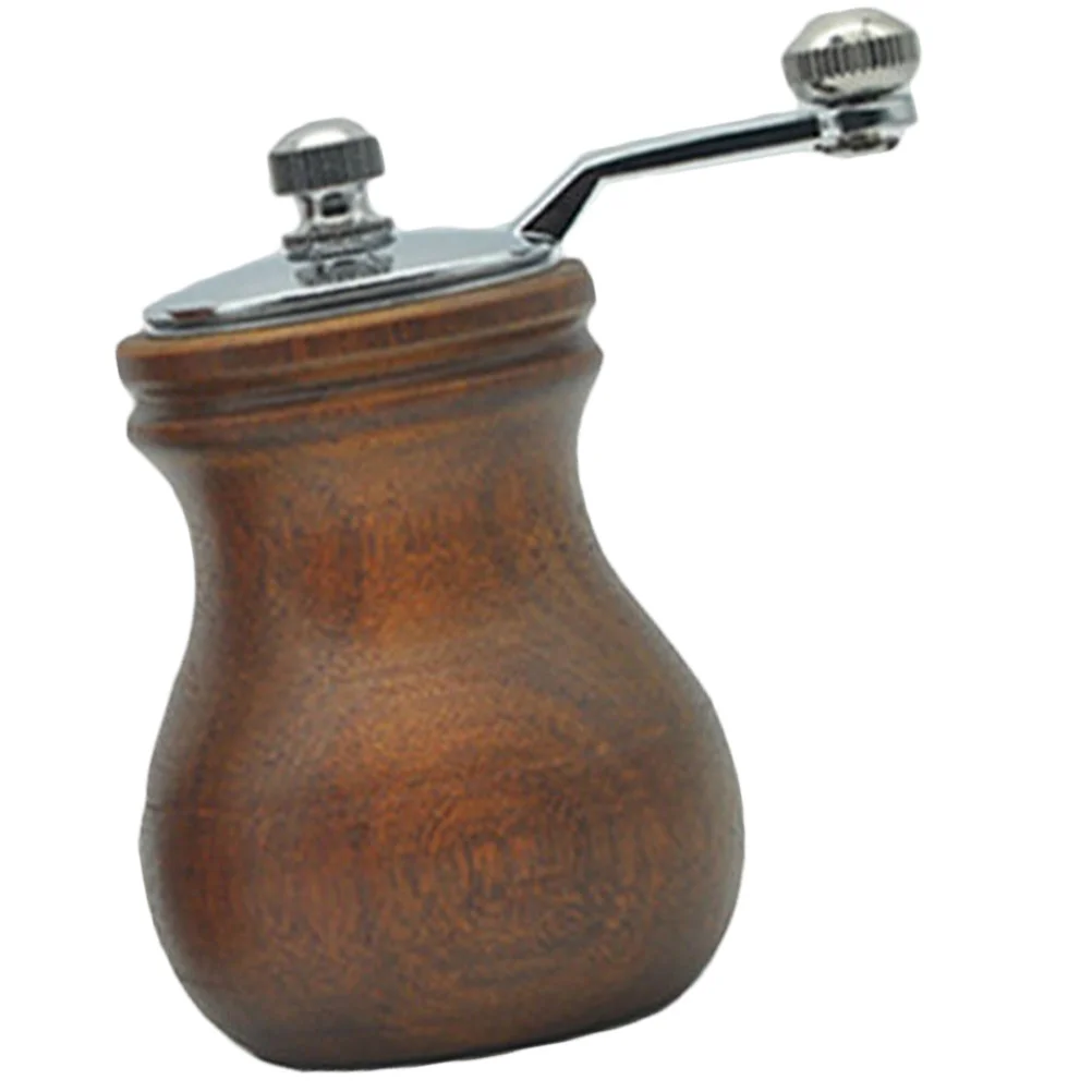 

Black Pepper Grinding Bottle Manual Coffee Grinder with Handle Crank Wooden Mill Small