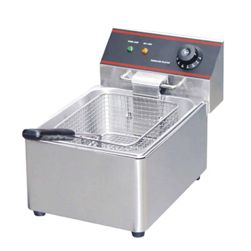 -For  4-6L Stainless Steel Electric Deep Fryer Potato Chips Chicken New Condition Restaurants Hotels  Motor Engine Core&