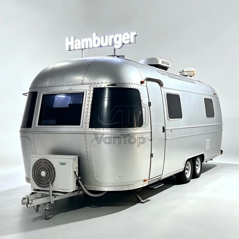 Food Trailer for Small Business Mobile Food Truck Trailer Kitchen Concession Stand Trailer for Food Business Startup