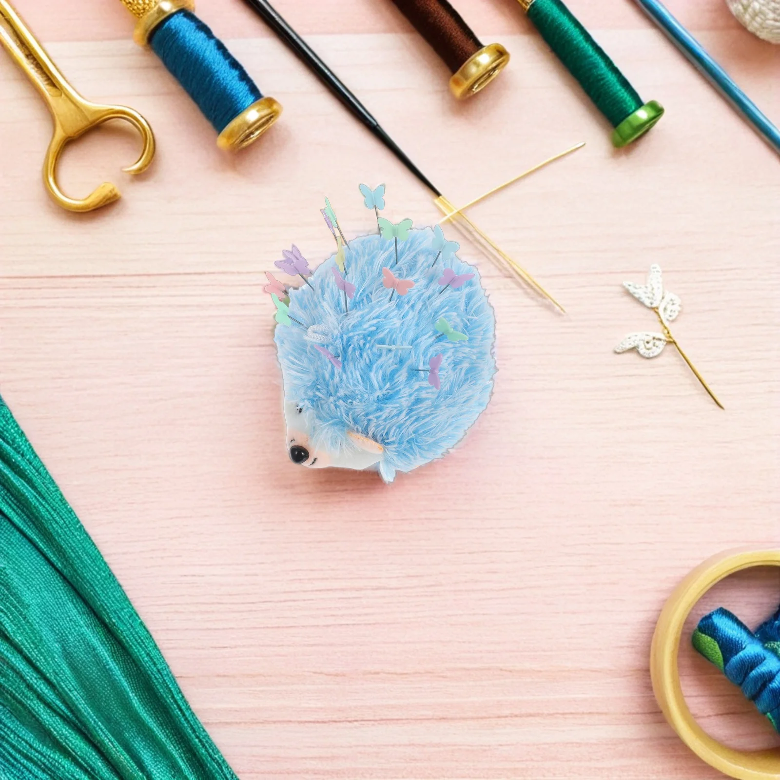 

Hedgehog Pin Pad DIY Needle Cushion Dressmaking Positioning Pins Cute Holder Flat Sewing Needles