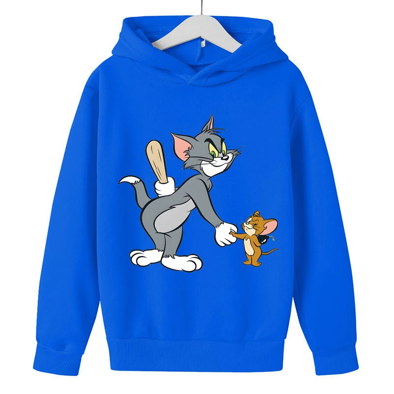 Sports Clothing Tom And Jerry Cartoon Hoodies Autumn Casual Fashion Pullovers kids clothes girls And Boys Long sleeve Sweatshirt