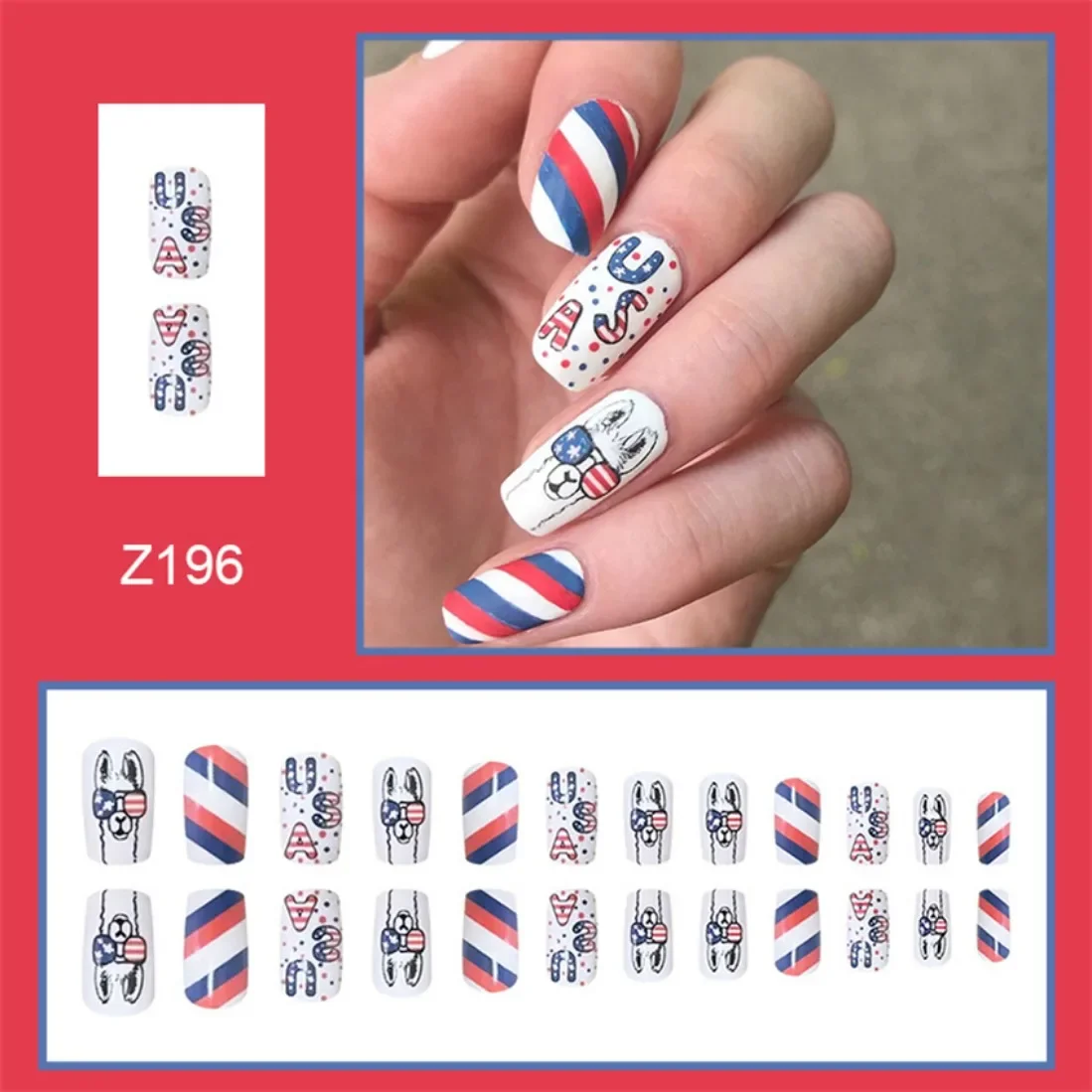 24pcs Artificial Acrylic Nail Art Fake Nails Full Coverage Press On Nail Tip Design Green Irregular Wave Long Ballet False Nails