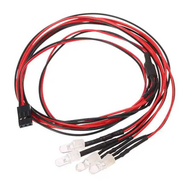 Jeu D'éClairage 4 LED 2 Blanc 2 Rouge avec Panneau de Commande de Lampe 3CH pour 1/10 1/8 Traxxas TRX4 HSP Axial SCX10 D90 HPI