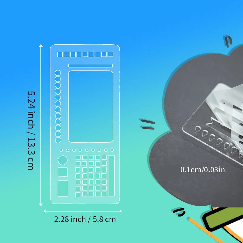 3Pcs Handmade Flexible Record Template Reusable Stencils Drafting Tools For Journaling Checklists Boxes Lines & Daily Planning