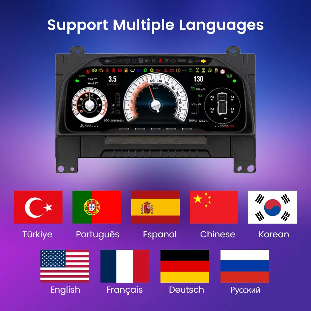 

ЖК-цифровая приборная панель, виртуальная приборная панель, спидометр, кабина для Toyota Land Cruiser LC70 LC75 LC79 LC76 2007-2021