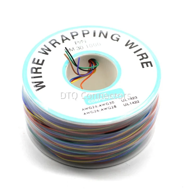 One Roll 8 Colors 30AWG Wire Wrapping Wire Tinned OK Line PCB Flying Jumper Wire Electrical Wire Insulation Cable PCB Soldering