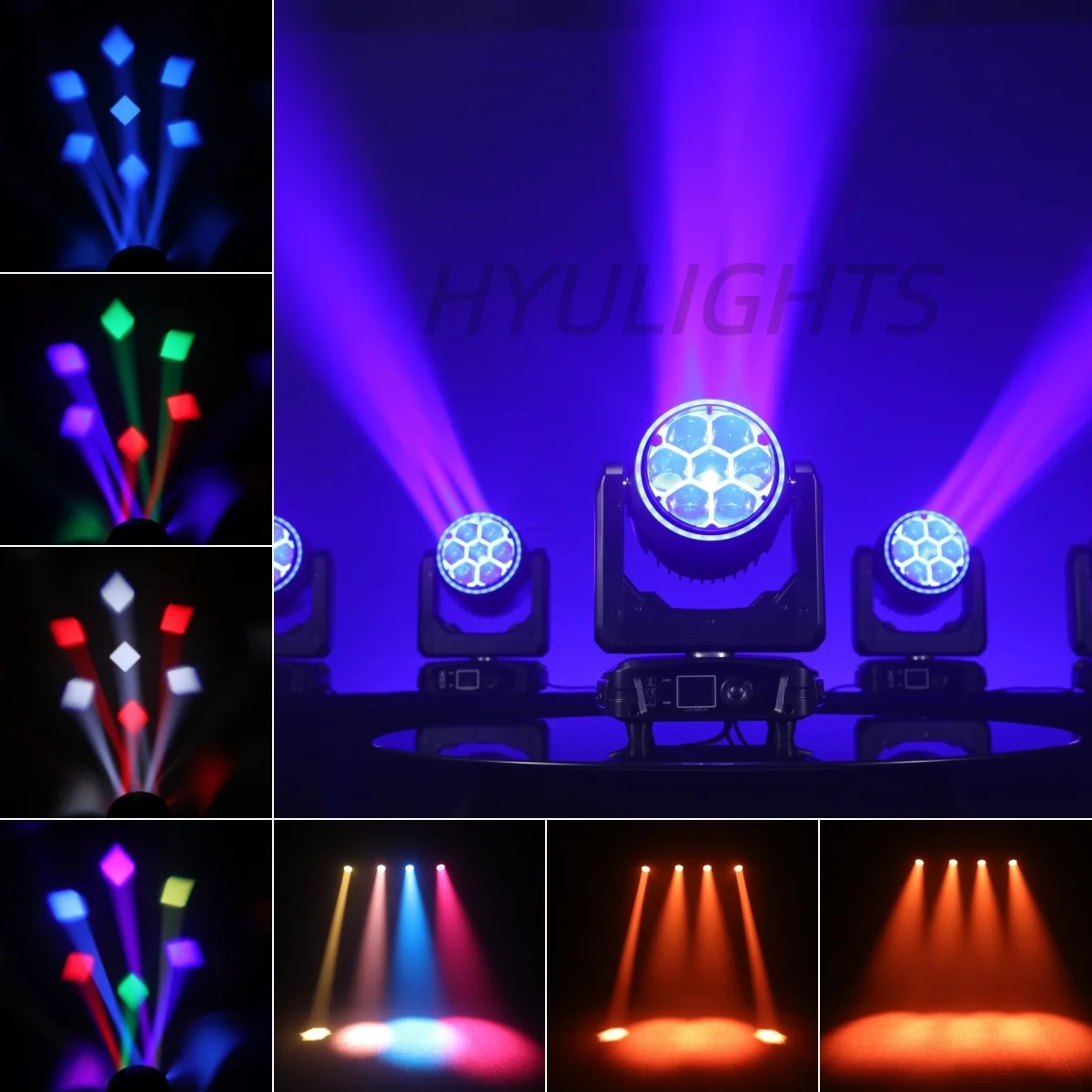 7x40W RGBW 4in1 LED Spotlight Wash/Beam /Zoom,Professional DJ/Bar Lighting Big Bee Eye Moving Head disco strobe stage lights