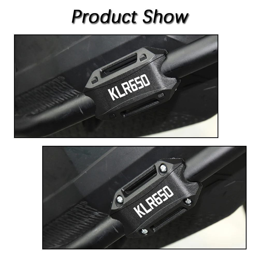 For KAWASAKI KLR650 KLR 650 2008-2019 2020 2022 2023 21 Motorcycle Bumper Engine Guard Protector Block 25mm Crash Bar Decorative