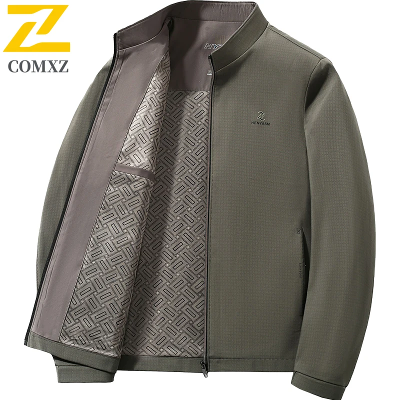 Men Jacket  Light Luxury Premium Golf  Work Office Formal Business Coat Outdoor Windbreaker Travel Slim Fit Casual Autumn Coats