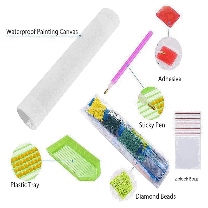 DIY Diamond Painting Lovely Home Paste Diamond Embroidery Round Resin Diamond Cross Stitch Home Wall Decor 30X40cm