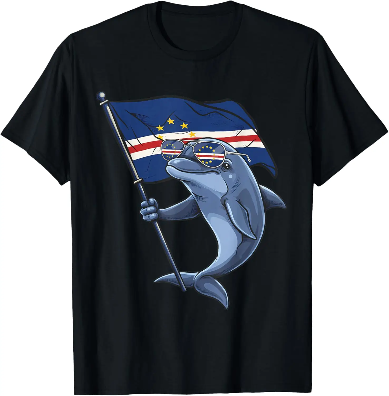 Flag Cape Verdean Roots Cabo Verde T-Shirt 100% Cotton Trendy Y2K Short-Sleeve Tee – Soft, Quick-Drying, & Moisture-Wicking;