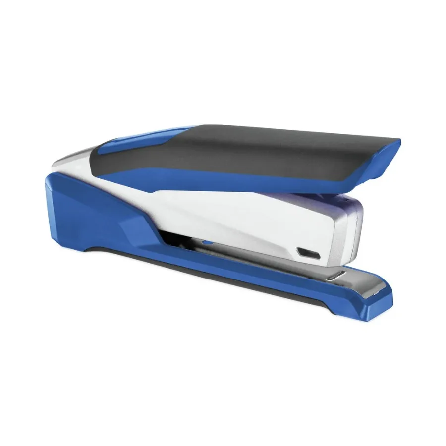 Bostitch InPower? Spring-Powered Premium Desktop Stapler, 28-Sheet Capacity, Blue/Silver