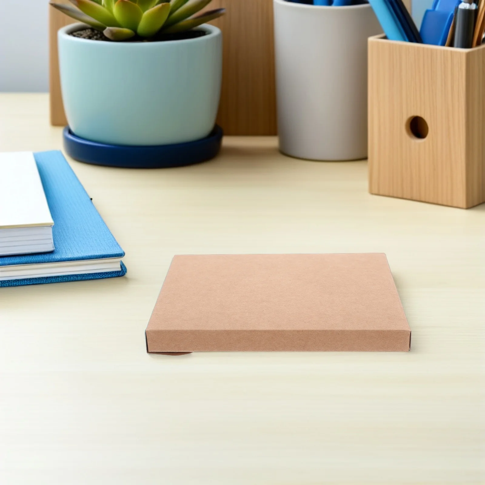 

50Pcs Kraft Paper Cardboard Postcard Box Storage Organizer Blank Envelope for Greeting Cards Photos Invitations