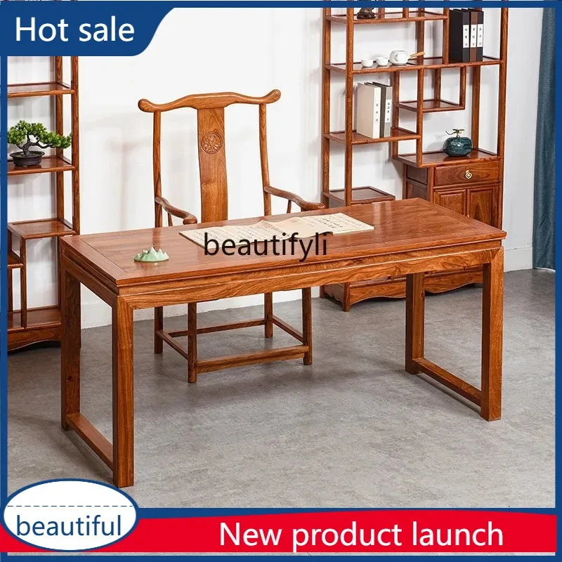 A003 Rosewood Calligraphy Painting Table Chinese Desk Solid Wood Painting Case Household Mahogany