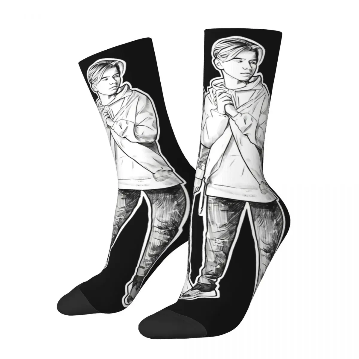 Marcus And Martinus Eurovisions 2024 Sweden Socks Novelty Stockings Couple Quality Climbing Socks Autumn Custom Anti Skid Socks