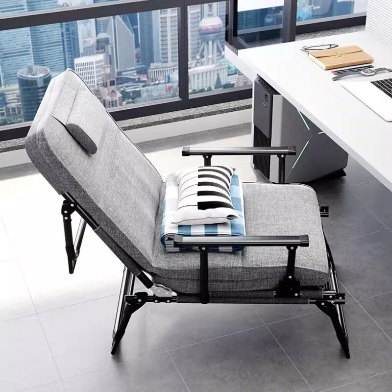 Portable Folding Camping Cot Adjustable Recliner for Outdoor/Office Compact Foldable Bed Ergonomic