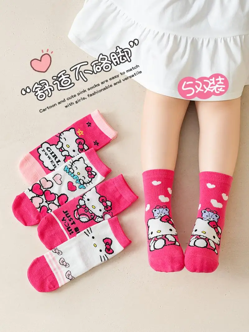 5Pairs Girls Socks … - image