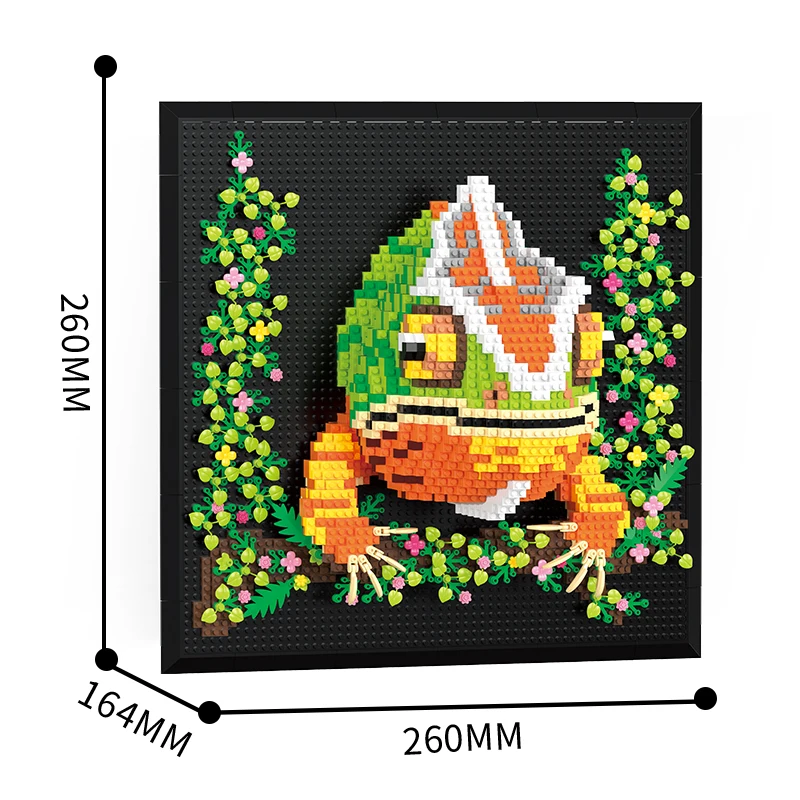 3D bouwstenen haai monster hoofd muurschildering muur blok DIY dier hanger muur decor muur opknoping sculptuur home decor speelgoed cadeau