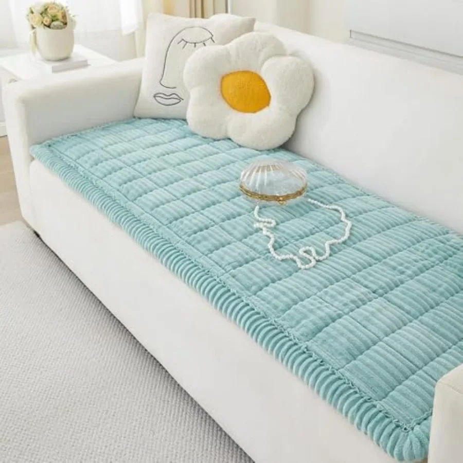 

Чехол для дивана, моющийся, пушистый, для диванов с 3-мя местами, для домашних животных, нескользящий, 27,6 x 70,9 дюймов / 70 x 80 см