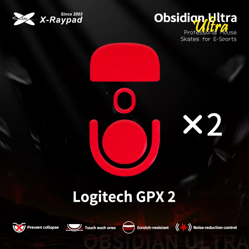 X-Raypad Obsidian Ultra Masterful Mouse Skates for G PRO X SUPERLIGHT 2/ PRO X2 SUPERSTRIKE