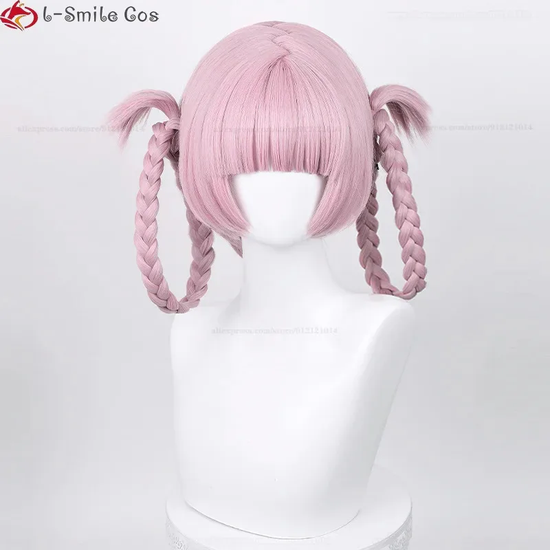 2025 Anime Yofukashi no Uta Nanakusa Nazuna Light Pink Cosplay Heat Resistant Perucas Synthetic Hair + Wig Cap
