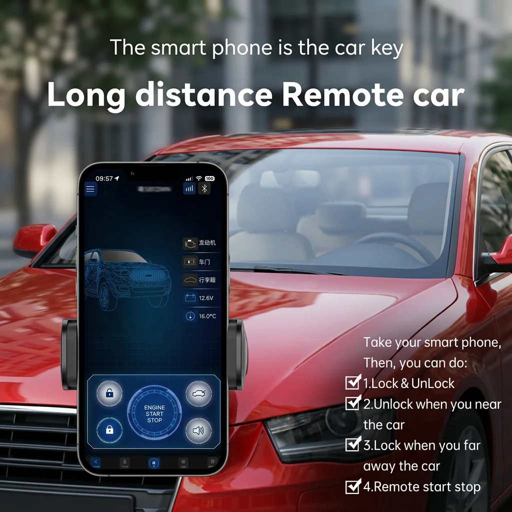 Plug and Play CAN BUS Remote Engine Start Stop Long Distance Ignition SMAR PHONE APP Control 2012-2016 CRV
