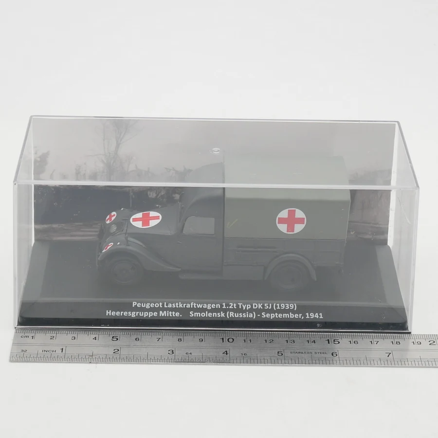 

Литой под давлением Ixo, масштаб 1:43, Peugeot DK 5J-11, грузовик Peugeot, французская военная машина, модель скорой помощи, модель автомобиля из сплава, Коллекционная игрушка