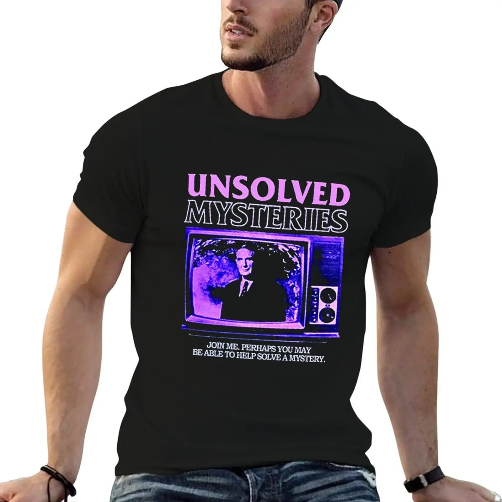 Unsolved Mysteries Robert Stack T-Shirt Holiday Party Tee Shirt