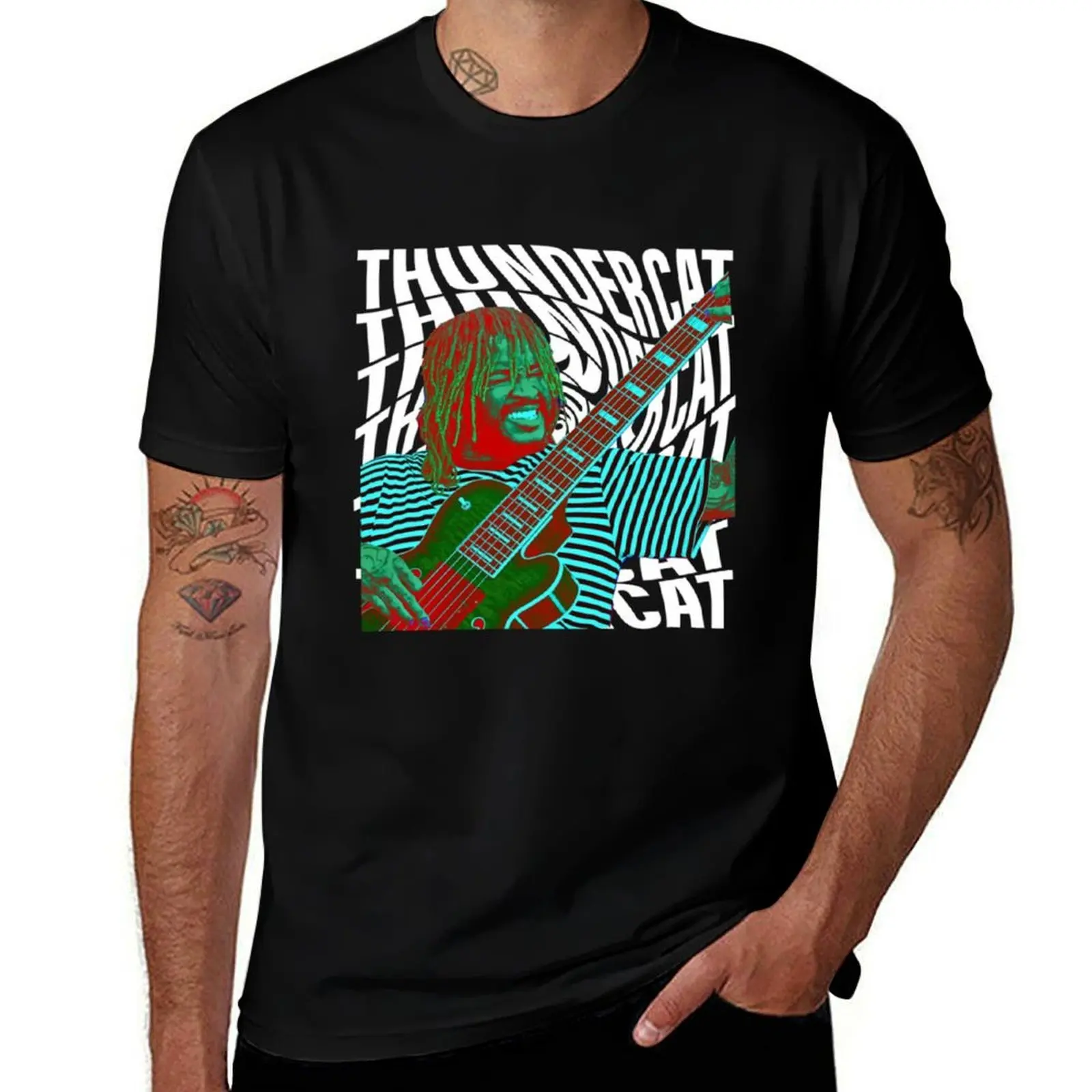 

amercian bass guitar, Thundercat T-Shirt men t shirt cotton 100% t shirts for man cotton funny man t shirts graphic T-Shirt