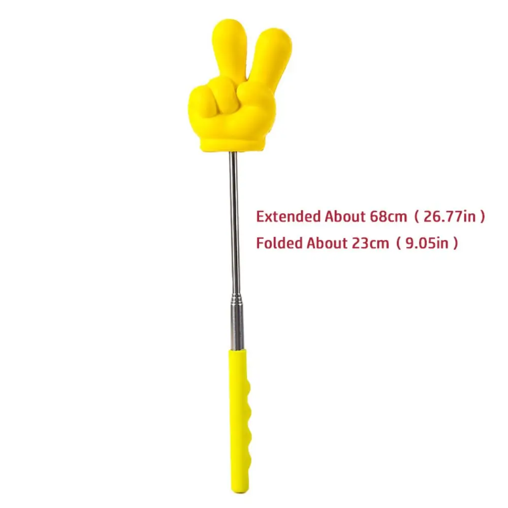 Retractable Teaching Stick Stainless Steel Non-slip Handle Classroom Finger Pointer Macarons Whiteboard Guide Indicator