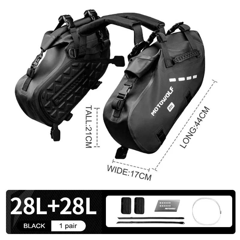 NIEUWE 18L/28L motorfiets zijtas waterdichte reisbagage tas zadeltassen universele motorfiets fietstas