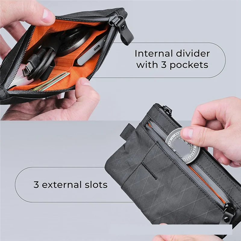 FX-방수 남성용 클러치 백 대용량 손목 휴대용 다기능 도구 보관 가방