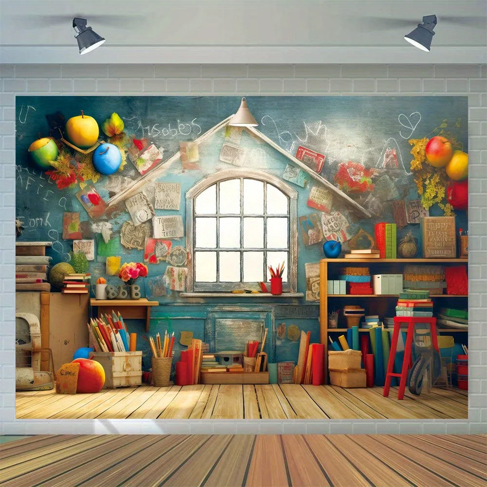 Lern werkzeuge im Klassen zimmer, Hintergrund banner, Party dekorationen, Requisiten für Foto automaten am ersten Schultag