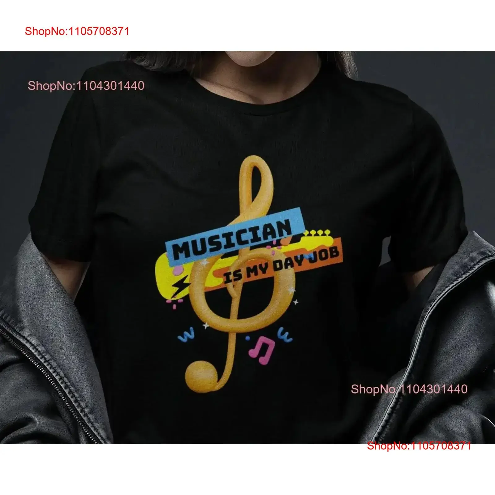 Music T Shirt For Lovers Of Musicians Day Job Is A Musician s Guitar Player vintage Washed Stylish designer clothes Casual