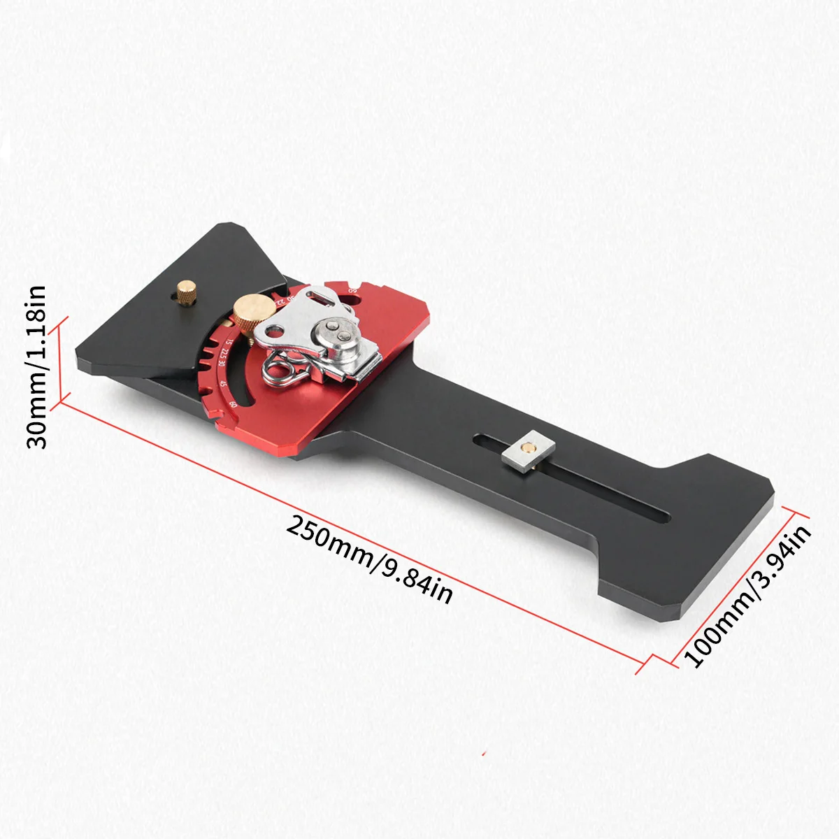 Adjustable Angle Track Saw Square,with -60° to 60° Quick Positive Angle Stop,Guide Rail Square Compatible Includes Protractor