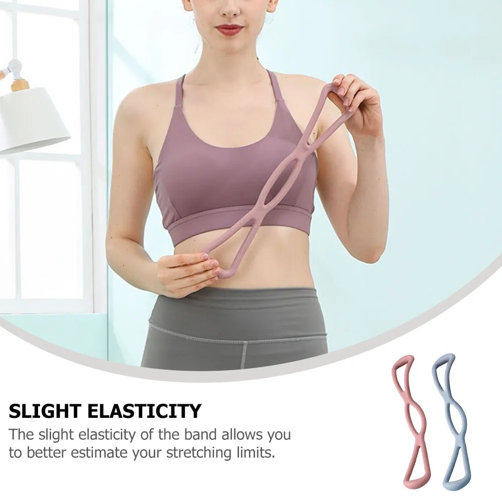 

2pcs Silicone Resistance Bands Durable Bar Kit Bodybuilding Stick Fitness Equipment Stretching Straps For Home Sports