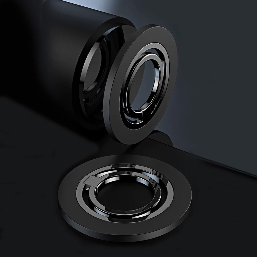 For Magsafe Magnetic Rotate 1Pcs Strong Suction Rotating 360 Wall Stickers Everywhere Folding Ring Phone Holder Alloy Portable image 5