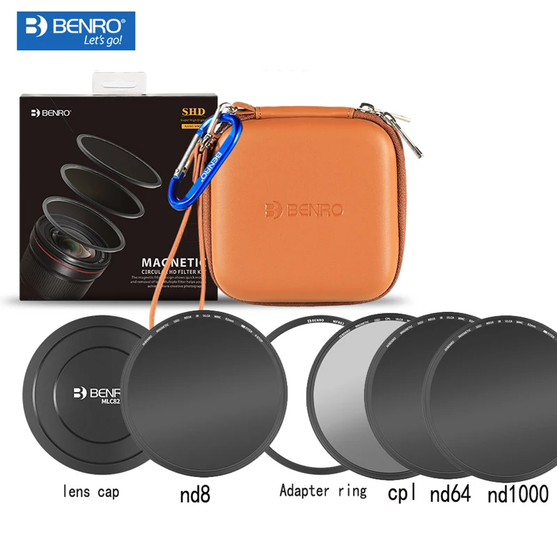 

Benro Magnetic Filter 82mm 77mm 67mm 72mm ND8+ND64+ND1000 ++CPL Solid Neutral Density With Adapter Ring