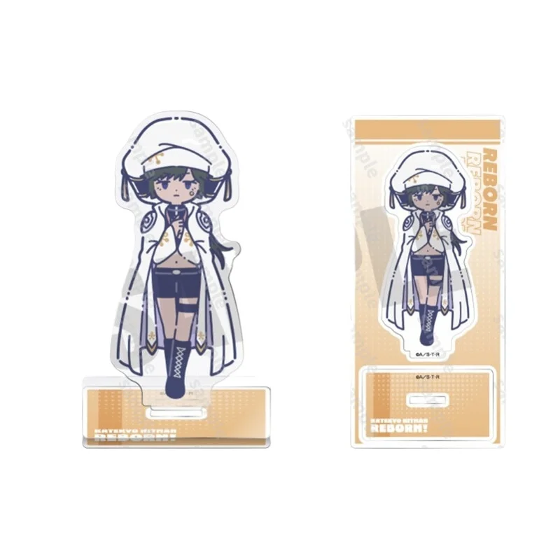 Hitman Reborn Q نسخة Beady Eyes حامل أكريليك ملحقات أنيمي عالية الجودة عرض سطح المكتب الحلي مروحة هدية لعبة فتاة صبي